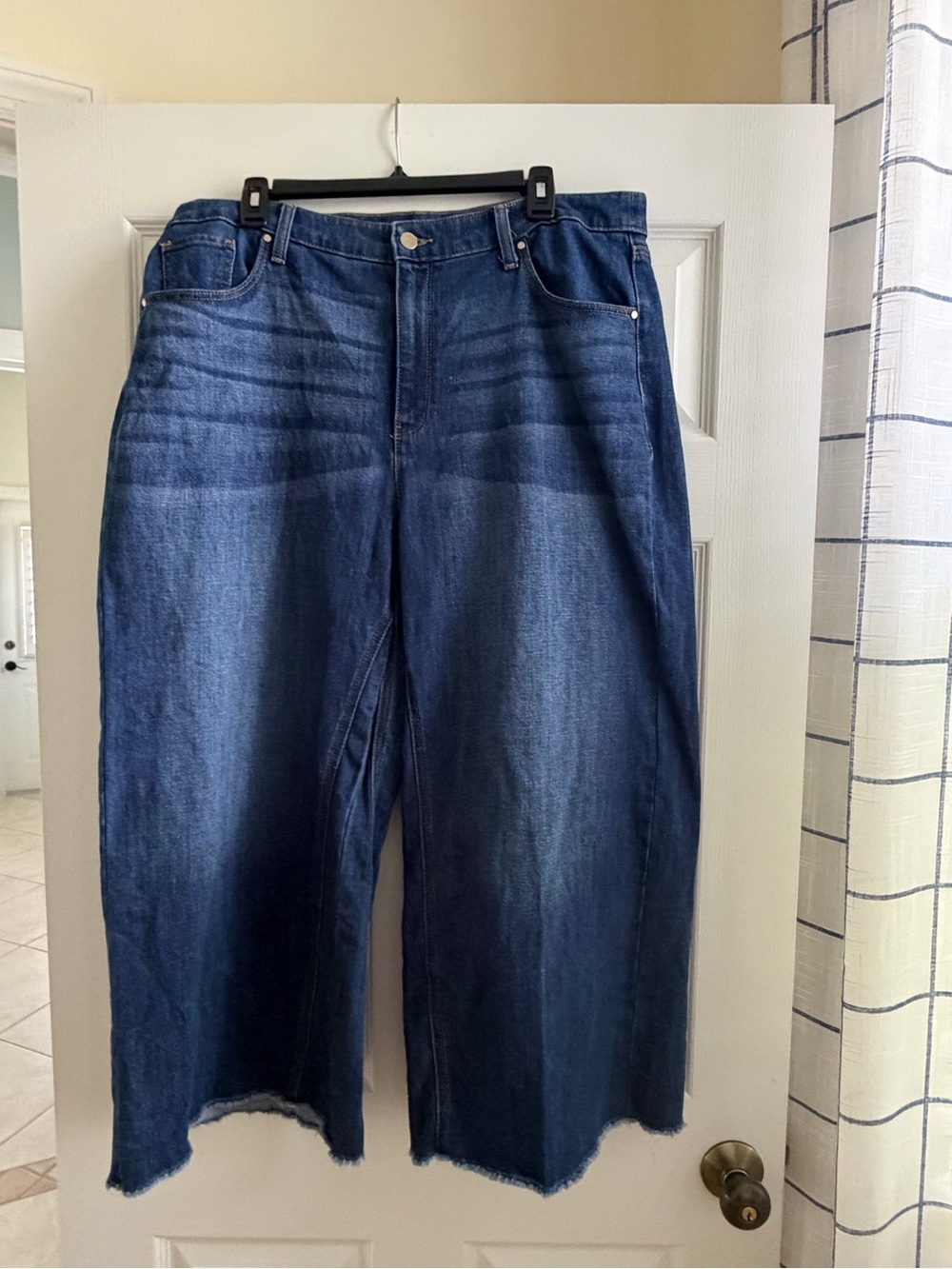 Chico's Dark Blue Wide-Leg Relaxed Jeans